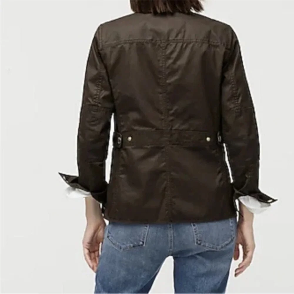 J Crew Downtown Field Jacket Size Small Mossy Brown Green Military